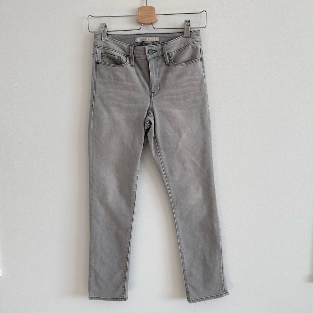 Athleta gray sculptek slimming cropped skinny jeans size 0 - Picture 2 of 7